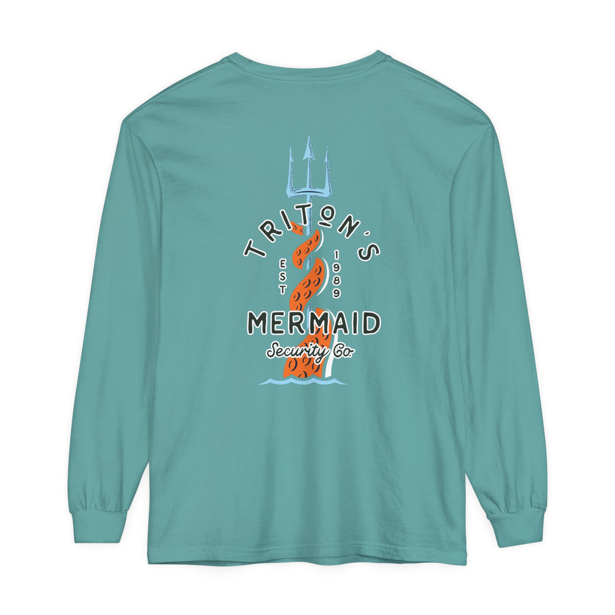 Triton's Mermaid Security Comfort Colors Unisex Garment-dyed Long Sleeve T-Shirt