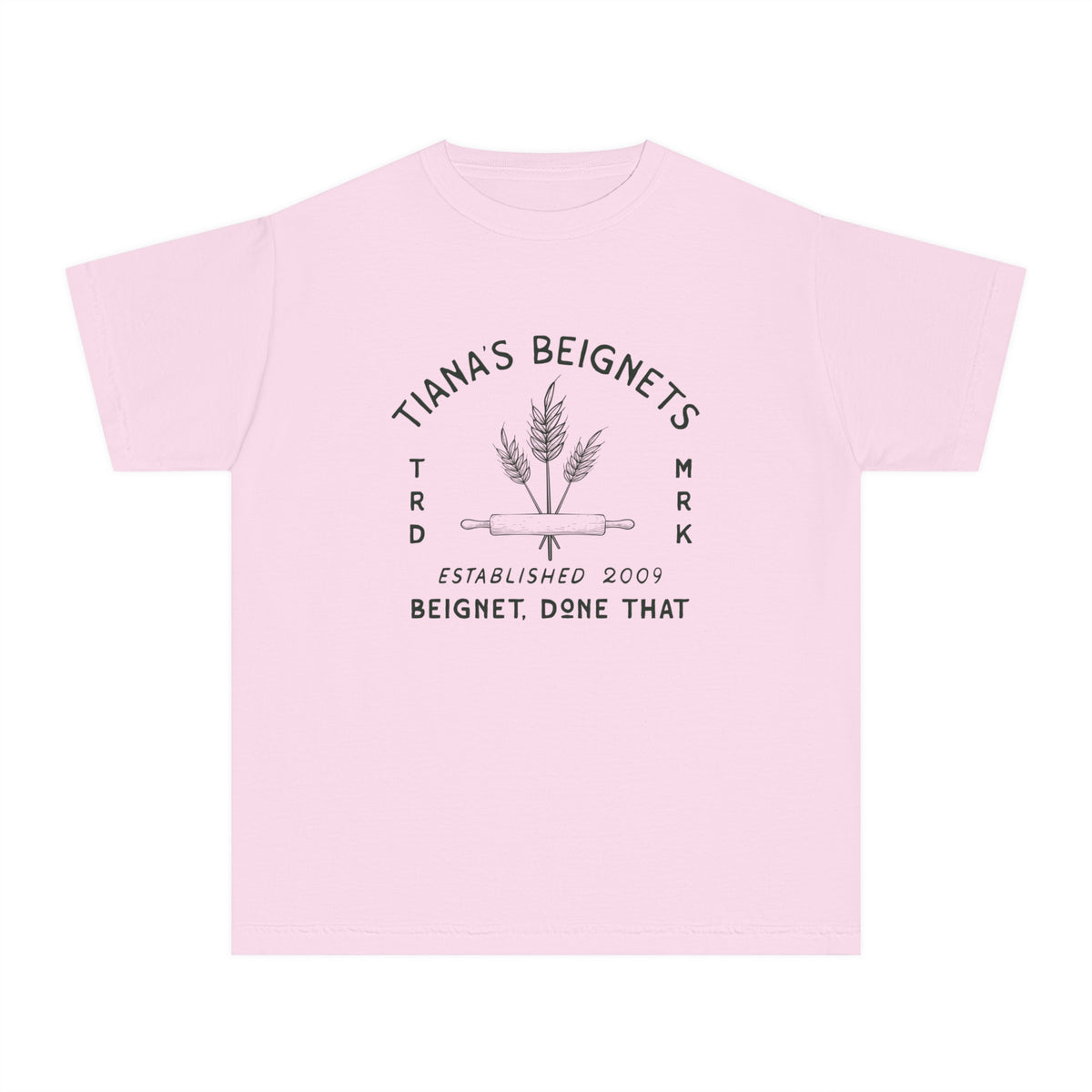Tiana's Beignets Comfort Colors Youth Midweight Tee