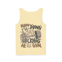 Down Bad Crying at the Gym Unisex Comfort Colors Garment-Dyed Tank Top