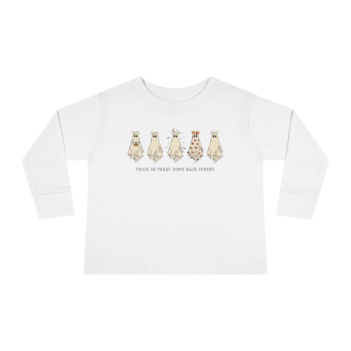Trick or Treat Down Main Street Toddler Long Sleeve Tee