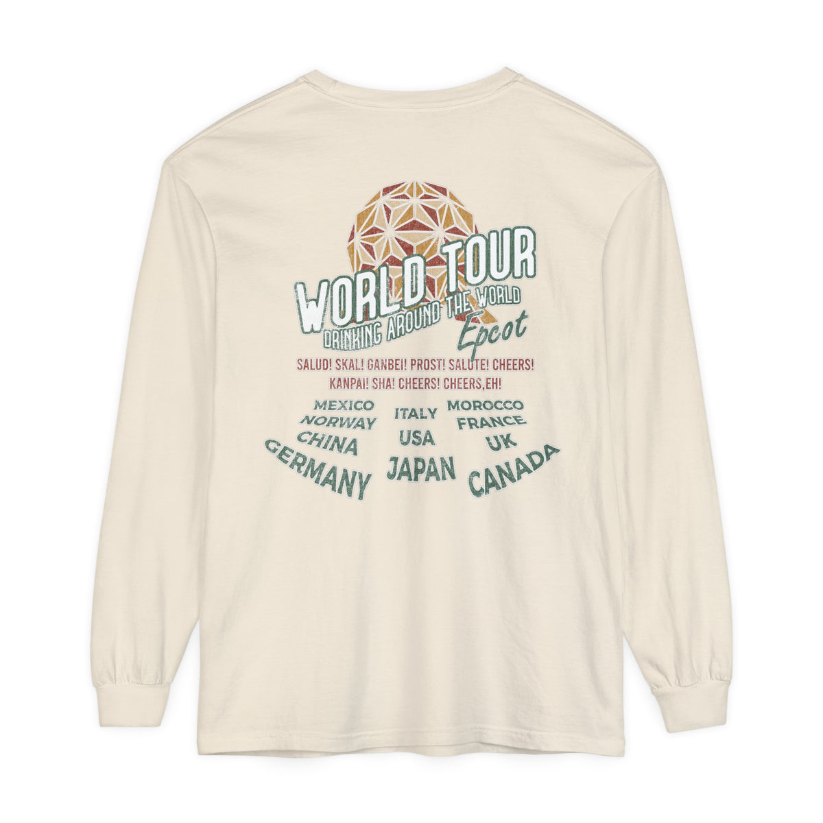 World Tour Comfort Colors Unisex Garment-dyed Long Sleeve T-Shirt