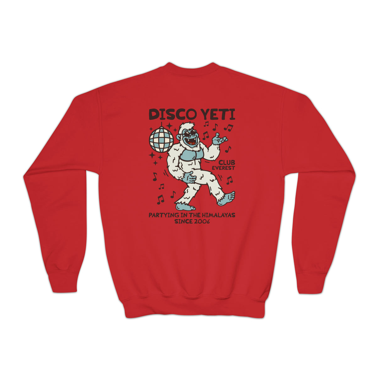Disco Yeti Gildan Youth Crewneck Sweatshirt