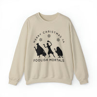 Merry Christmas Ya Foolish Mortals Gildan Unisex Heavy Blend™ Crewneck Sweatshirt