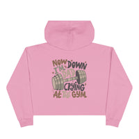 Down Bad Crying at the Gym Crop Hoodie