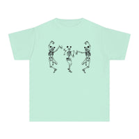 Dancing Skeletons with Ears Comfort Colors Youth Midweight Tee