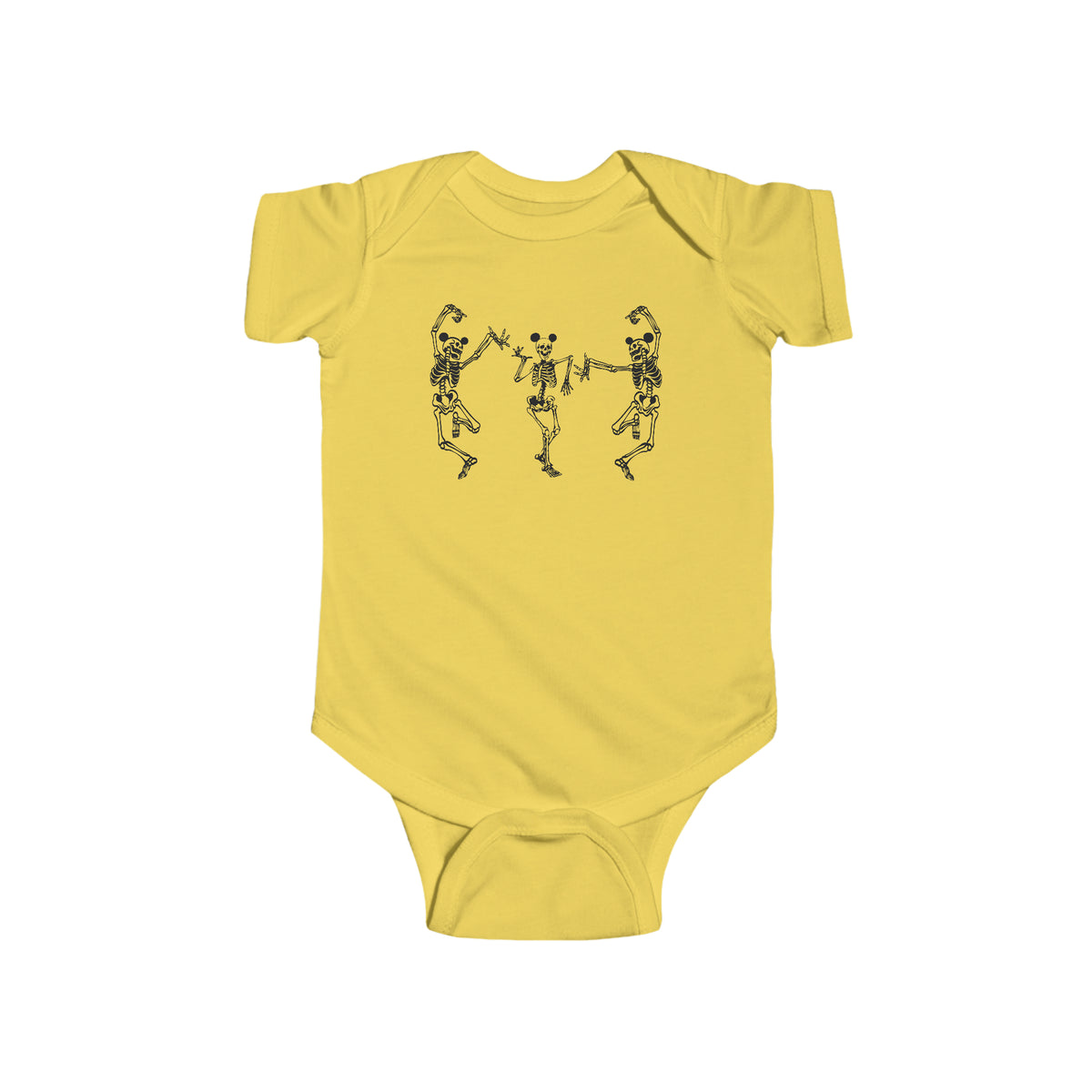 Dancing Skeletons with Ears Rabbit Skins Infant Fine Jersey Bodysuit