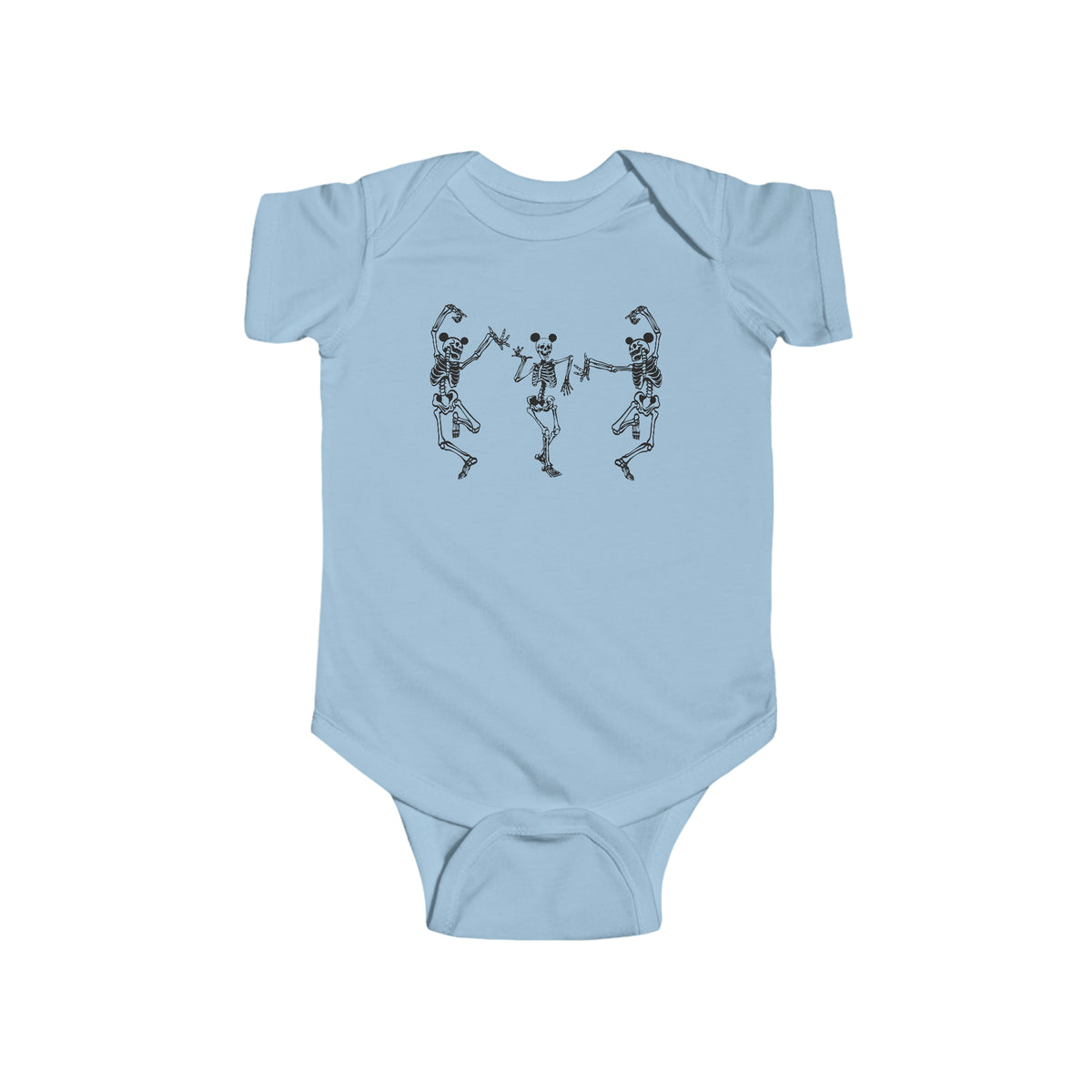Dancing Skeletons with Ears Rabbit Skins Infant Fine Jersey Bodysuit