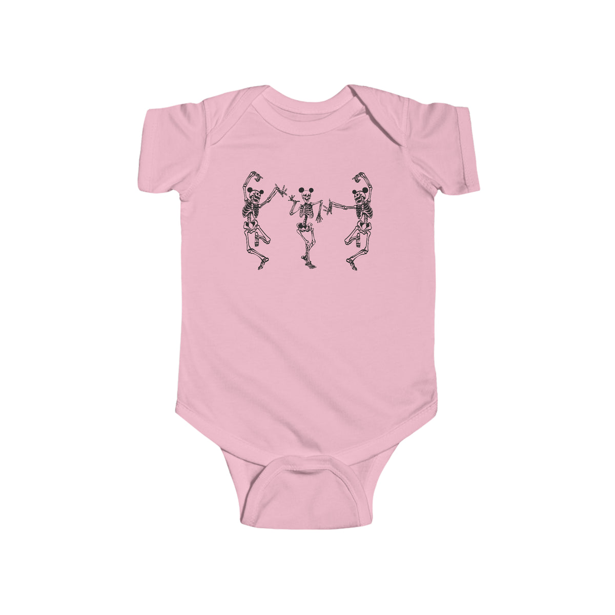 Dancing Skeletons with Ears Rabbit Skins Infant Fine Jersey Bodysuit