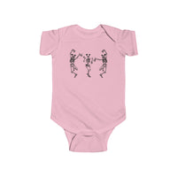 Dancing Skeletons with Ears Rabbit Skins Infant Fine Jersey Bodysuit