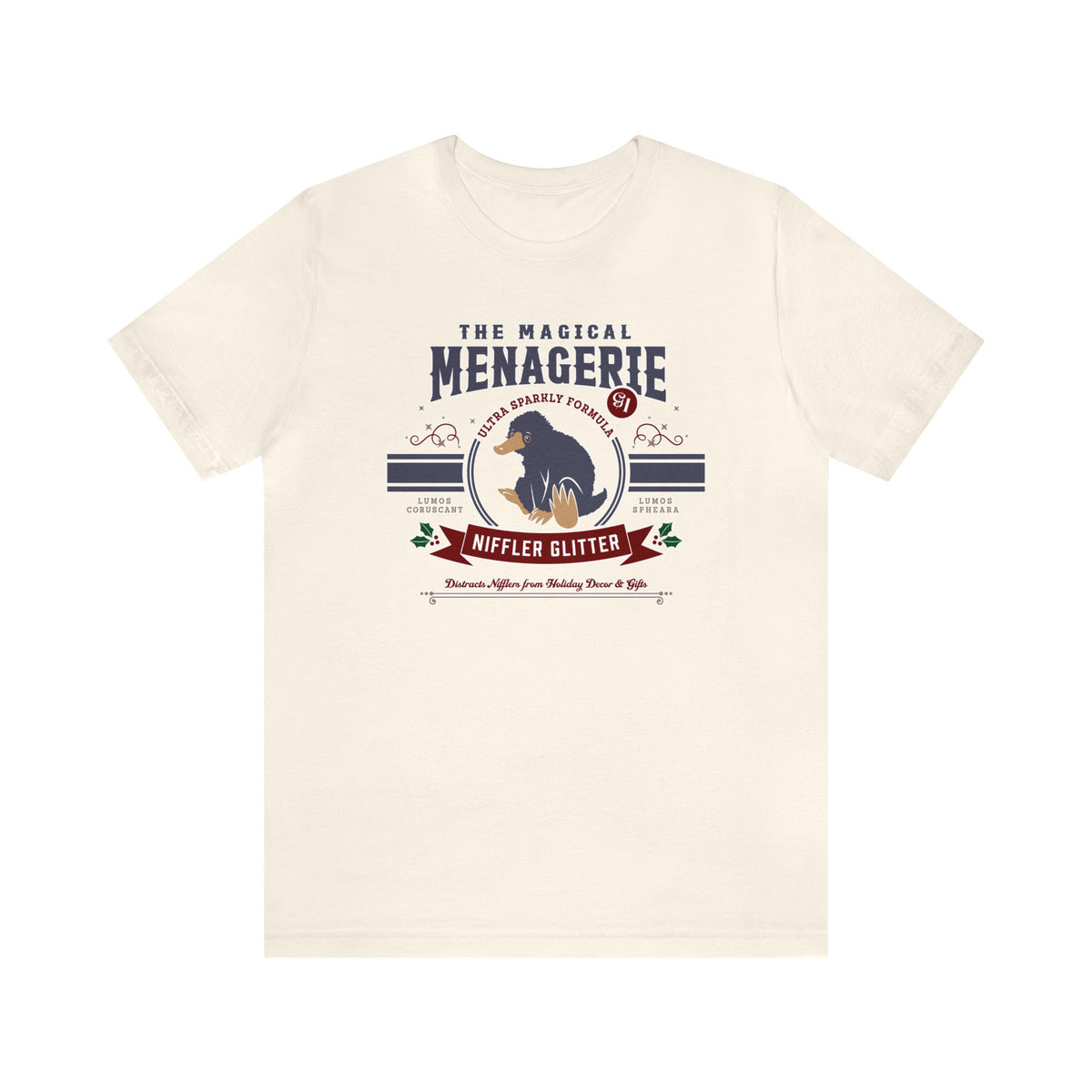 The Magical Menagerie Niffler Glitter Bella Canvas Unisex Jersey Short Sleeve Tee