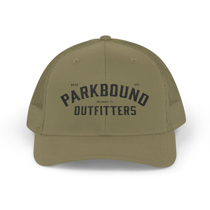 Parkbound Outfitters Snapback Trucker Cap - Stylish Gray & White Hat for Outdoor Adventures