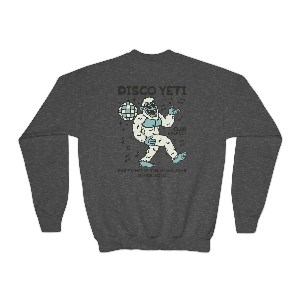 Disco Yeti Gildan Youth Crewneck Sweatshirt