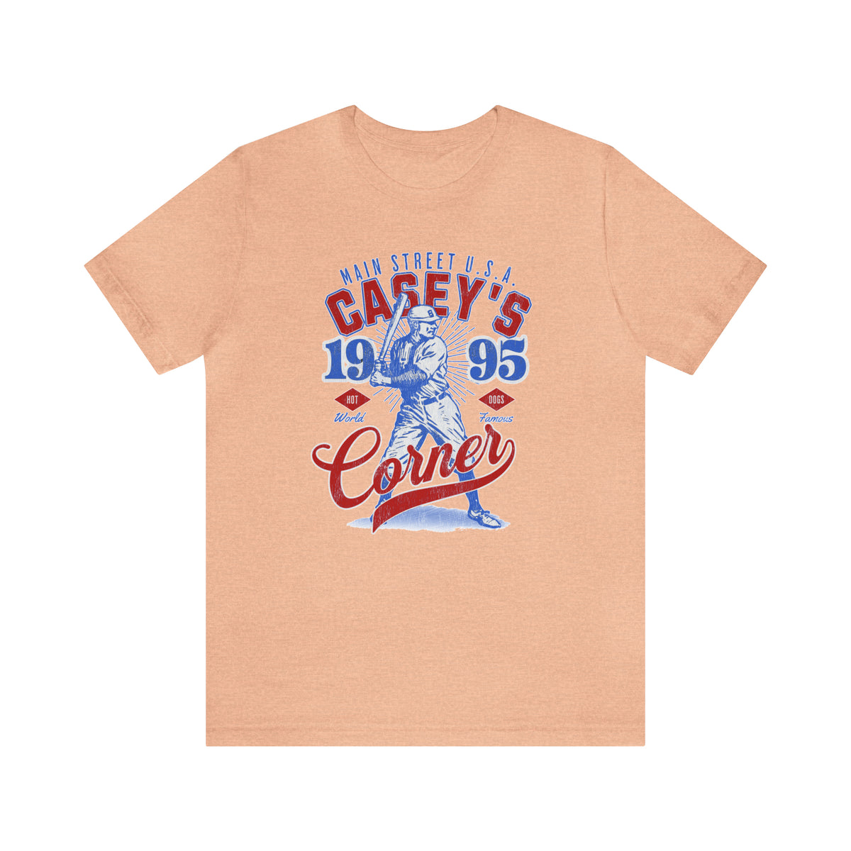 Casey’s Corner Distressed Bella Canvas Unisex Jersey Short Sleeve Tee