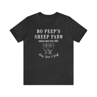 Bo Peep's Sheep Farm Bella Canvas Unisex Jersey Short Sleeve Tee