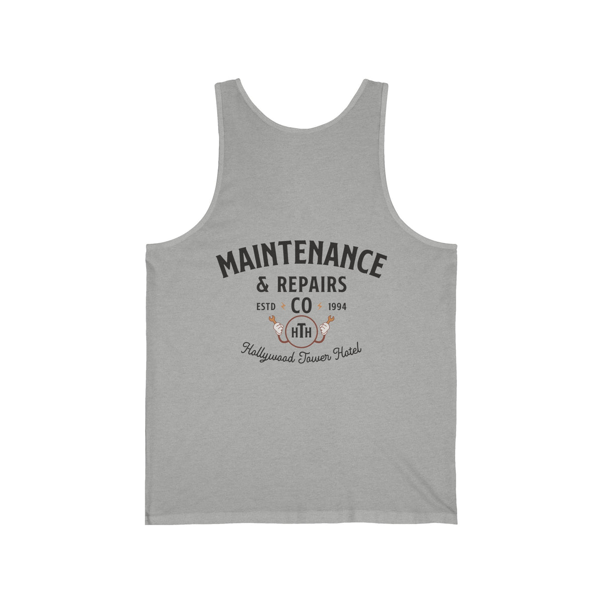 Hollywood Tower Hotel Maintenance & Repairs Bella Canvas Unisex Jersey Tank