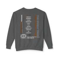 Drink Around the World Tour Unisex Lightweight Comfort Colors Crewneck Sweatshirt