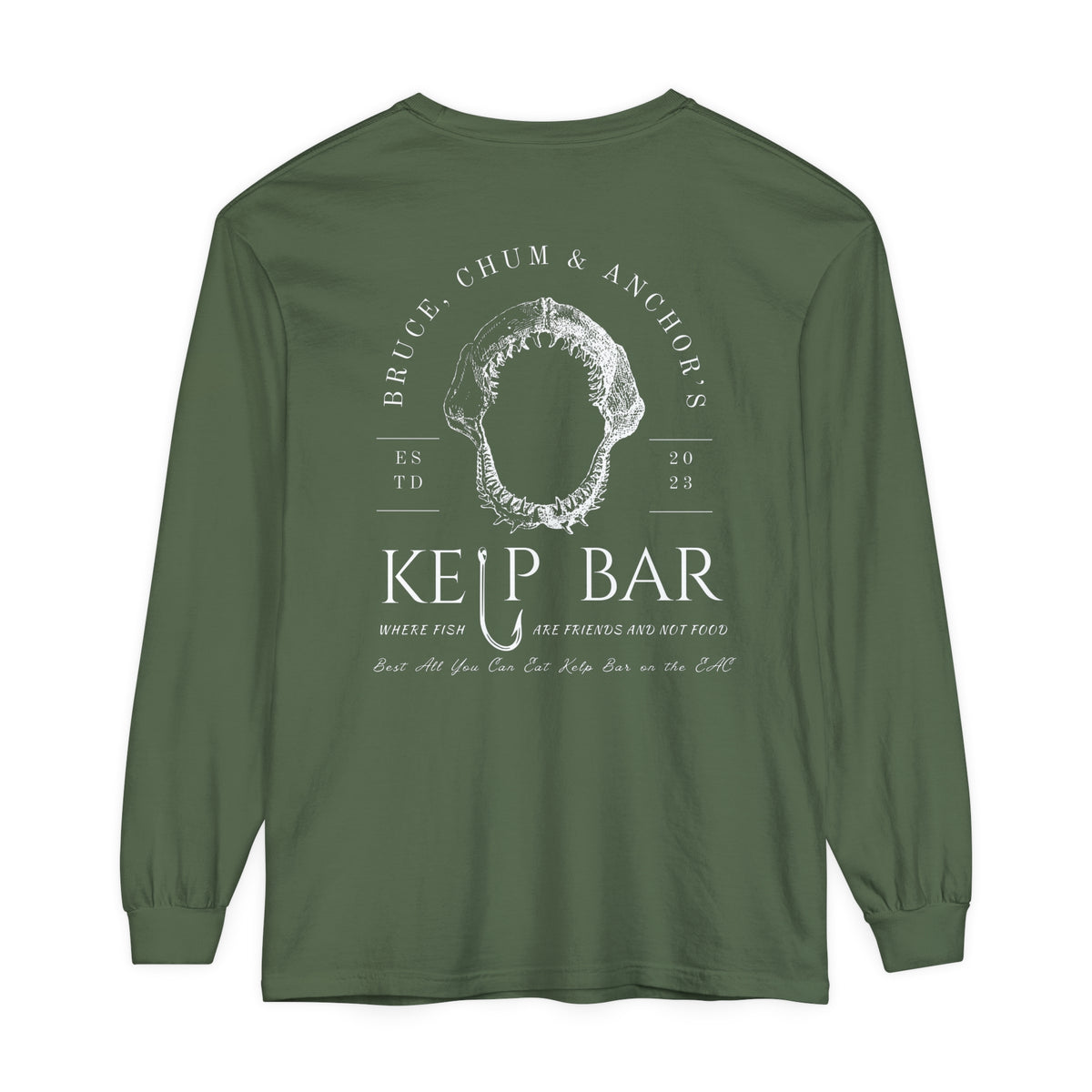 Bruce, Chum & Anchor's Kelp Bar Comfort Colors Unisex Garment-dyed Long Sleeve T-Shirt