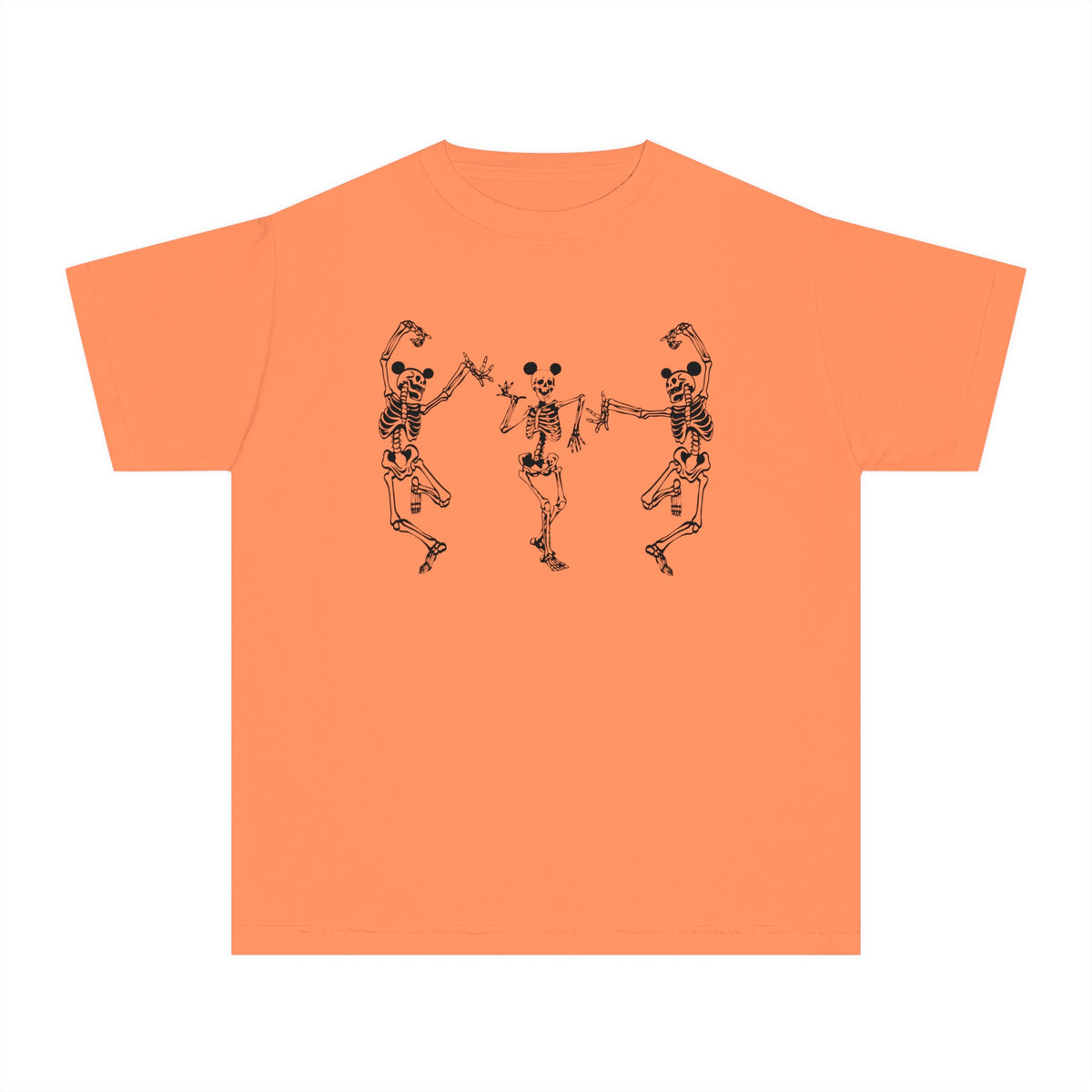 Dancing Skeletons with Ears Comfort Colors Youth Midweight Tee