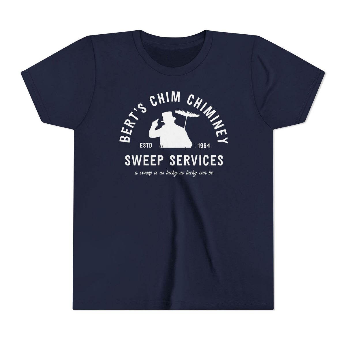 Bert’s Chim Chiminey Sweep Services Bella Canvas Youth Short Sleeve Tee