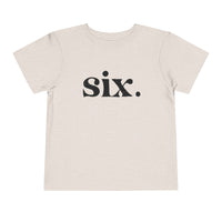 Six Bella Canvas Toddler Short Sleeve Tee