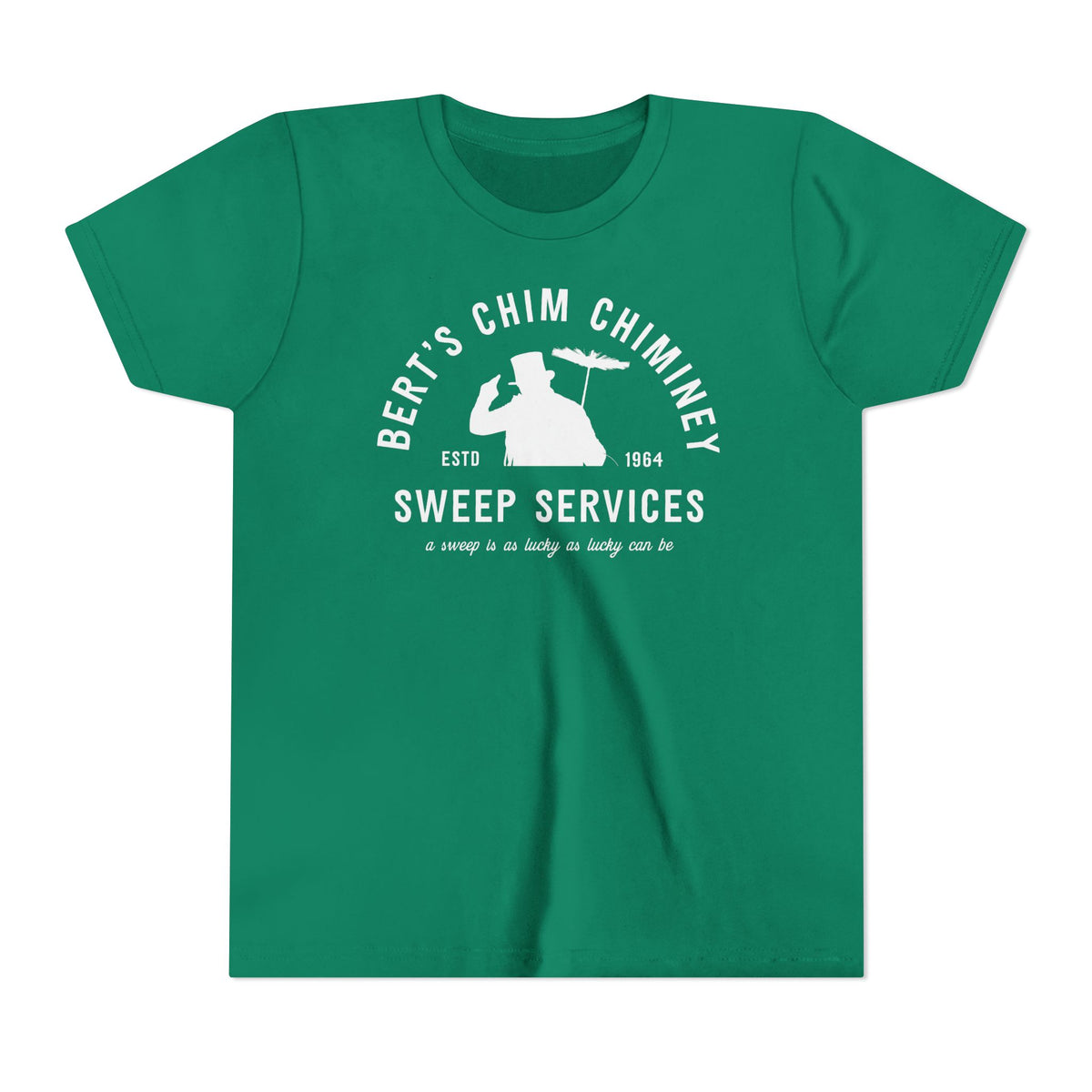 Bert’s Chim Chiminey Sweep Services Bella Canvas Youth Short Sleeve Tee