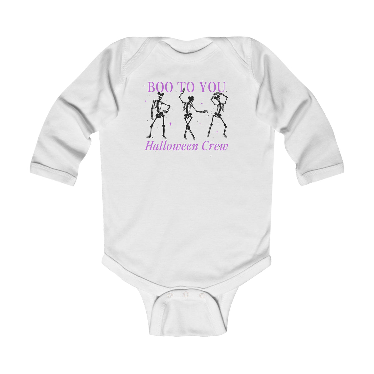 Boo To You Halloween Crew Rabbit Skins Infant Long Sleeve Bodysuit