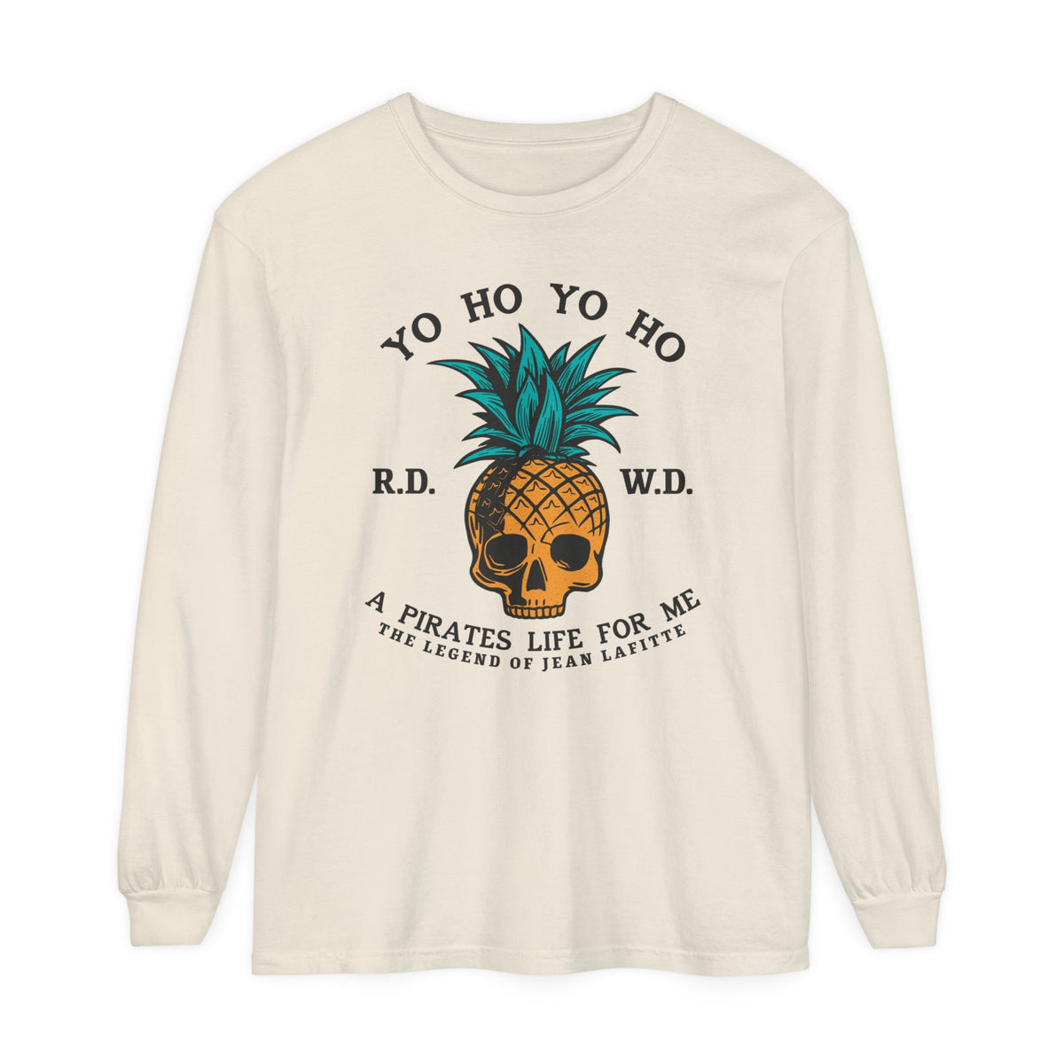 Yo Ho Pirates Life For Me Comfort Colors Unisex Garment-dyed Long Sleeve T-Shirt