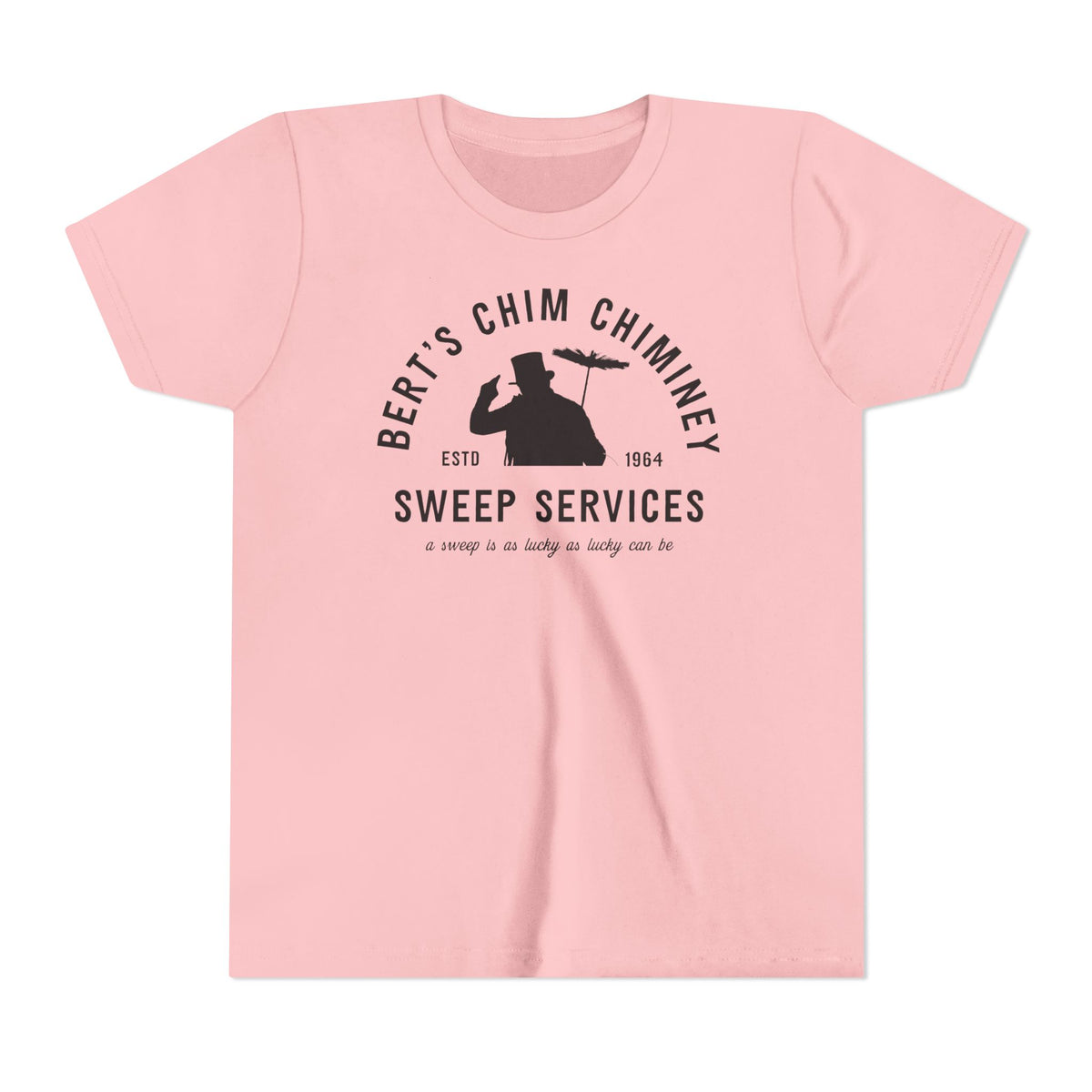 Bert’s Chim Chiminey Sweep Services Bella Canvas Youth Short Sleeve Tee