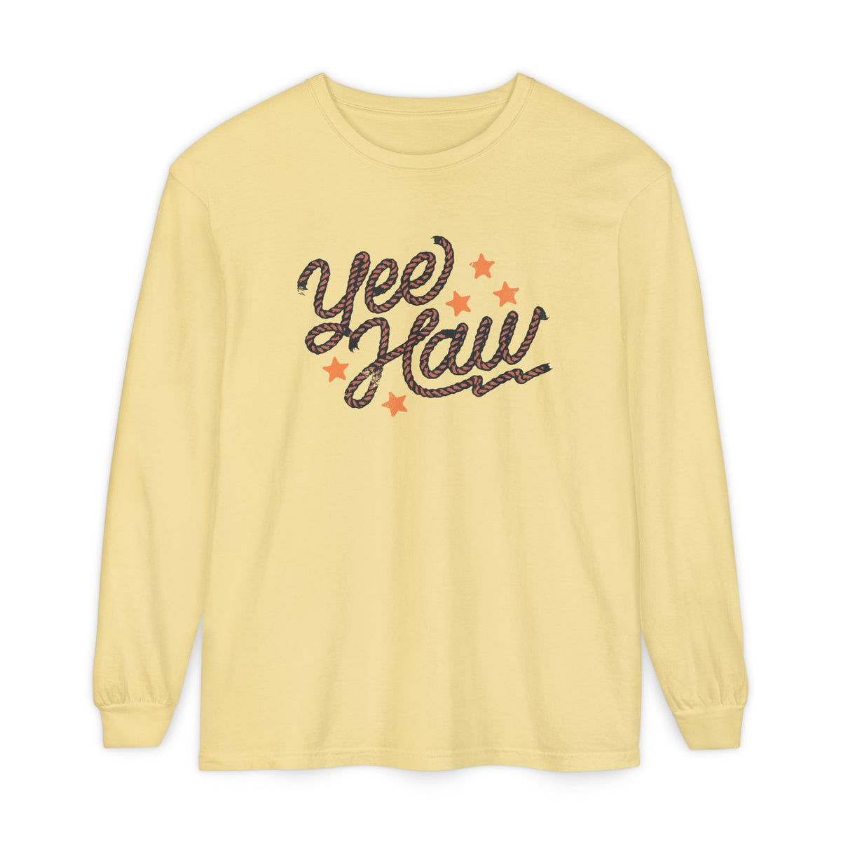 Yee Haw Comfort Colors Unisex Garment-dyed Long Sleeve T-Shirt