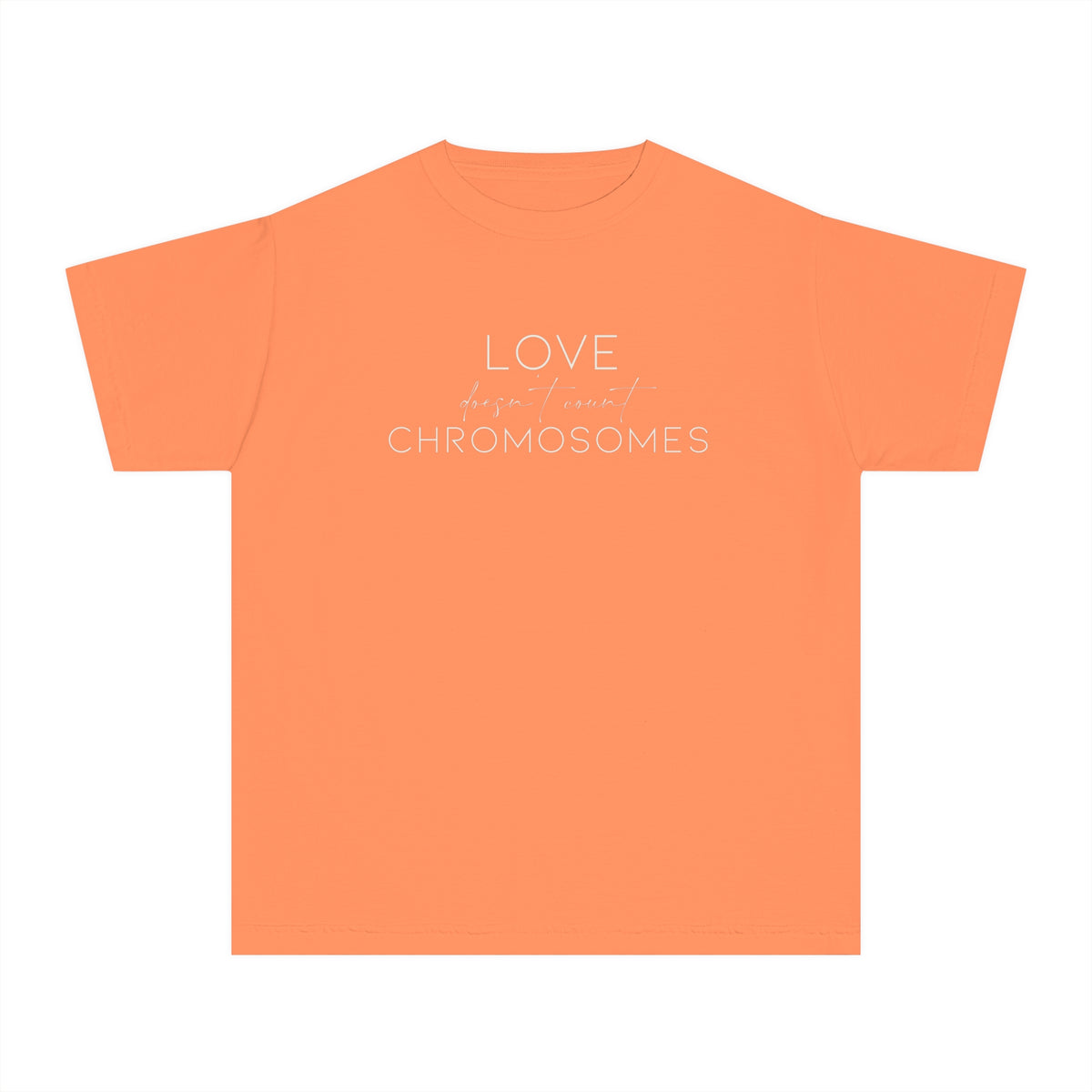 Love Doesn’t Count Chromosomes Comfort Colors Youth Midweight Tee
