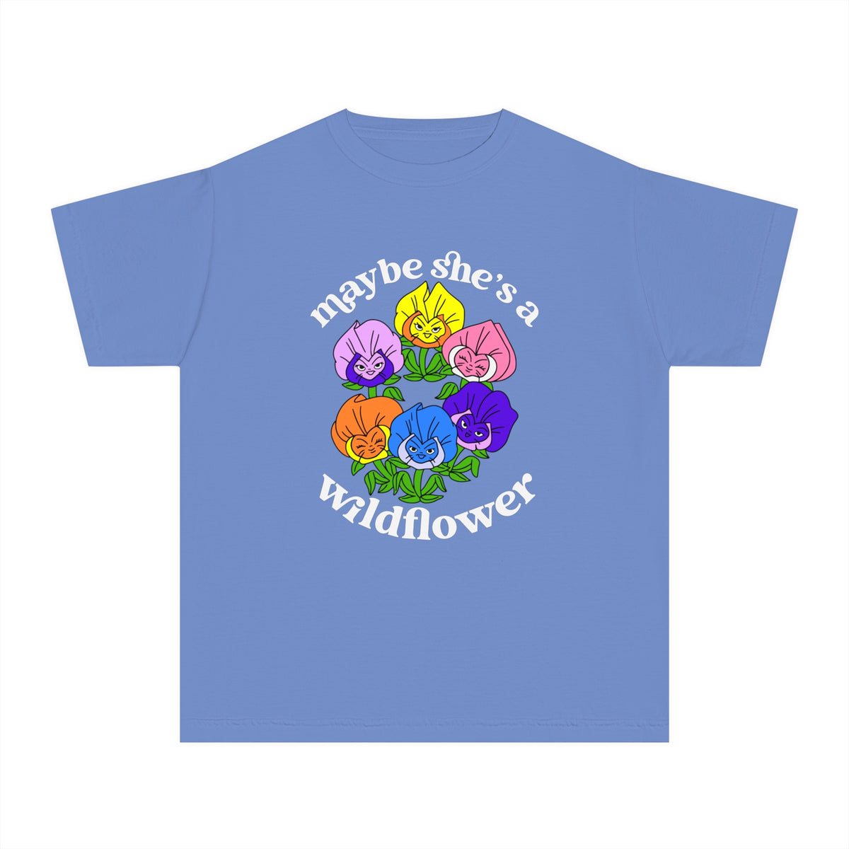 Maybe She’s A Wildflower Comfort Colors Youth Midweight Tee