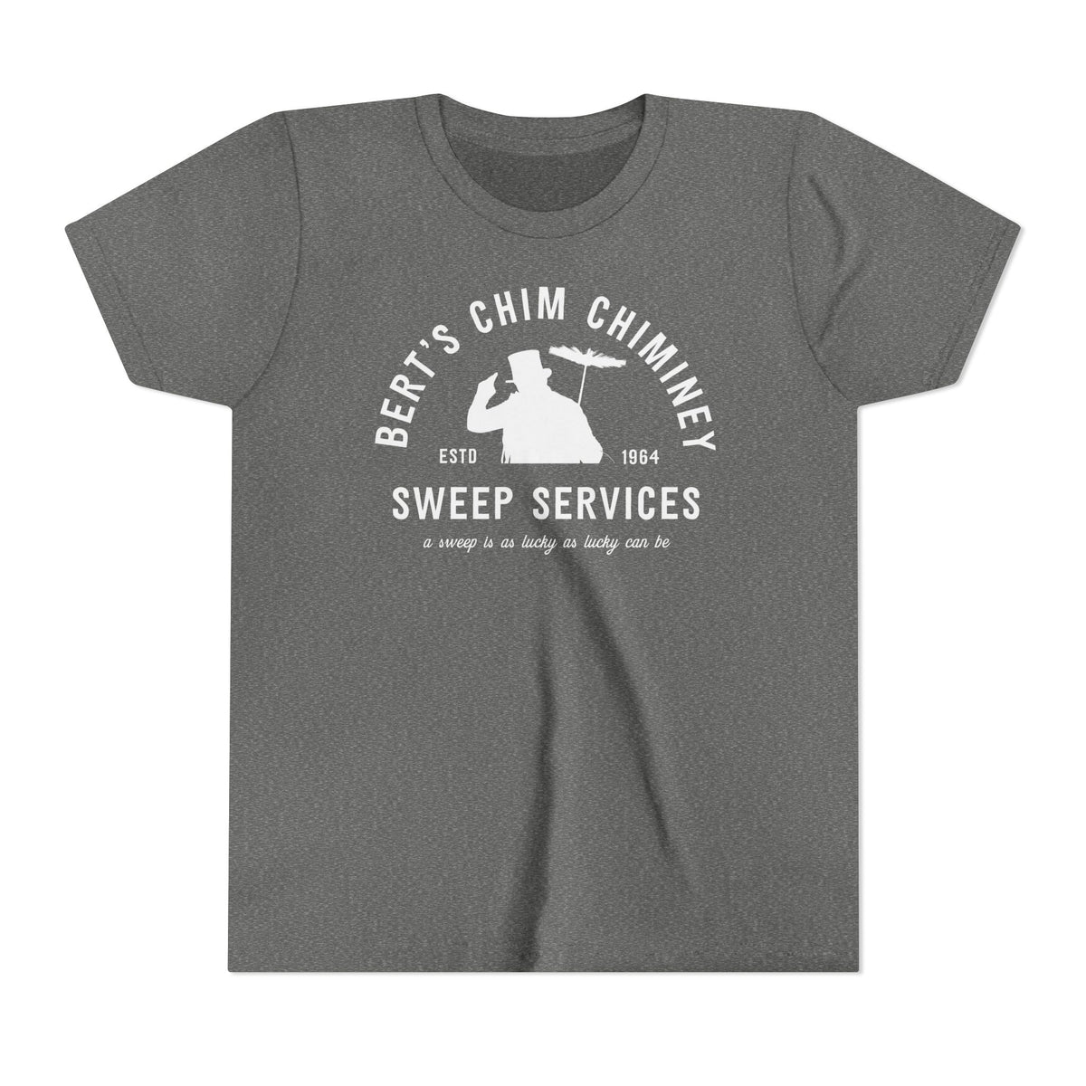 Bert’s Chim Chiminey Sweep Services Bella Canvas Youth Short Sleeve Tee
