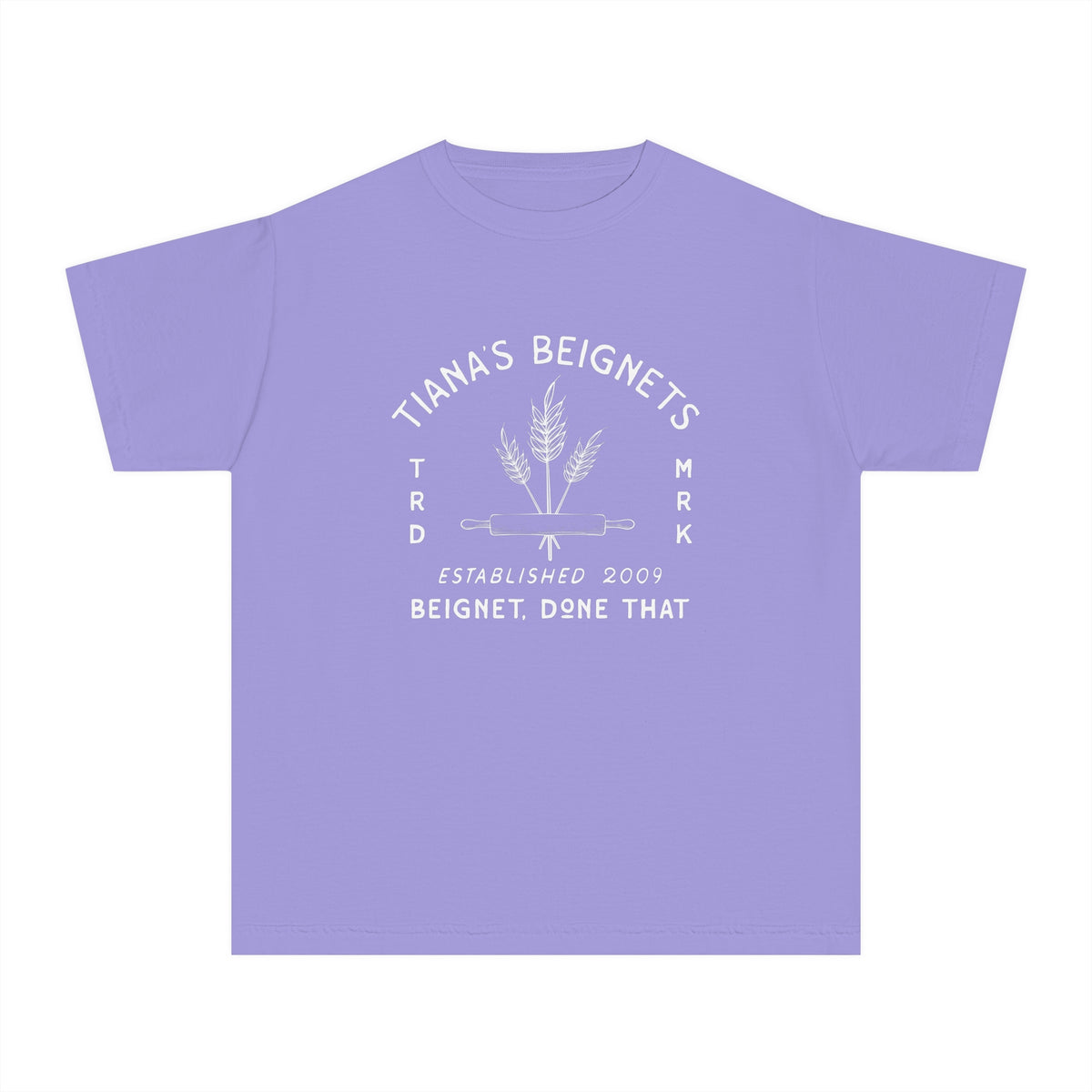 Tiana's Beignets Comfort Colors Youth Midweight Tee