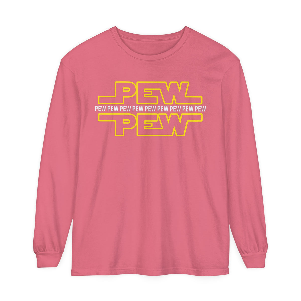 PEW PEW PEW Comfort Colors Unisex Garment-dyed Long Sleeve T-Shirt