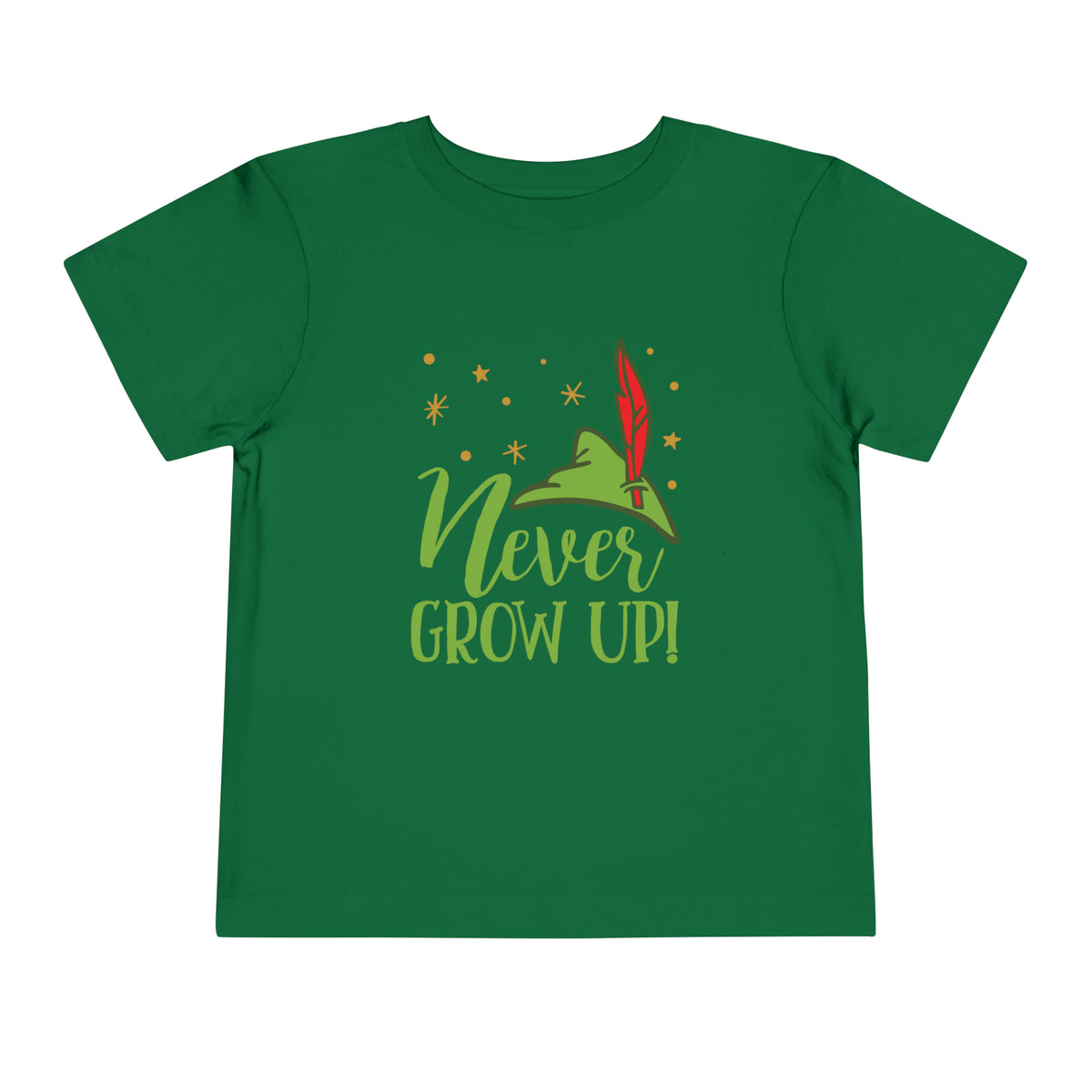 Never Grow Up Bella Canvas Toddler Short Sleeve Tee