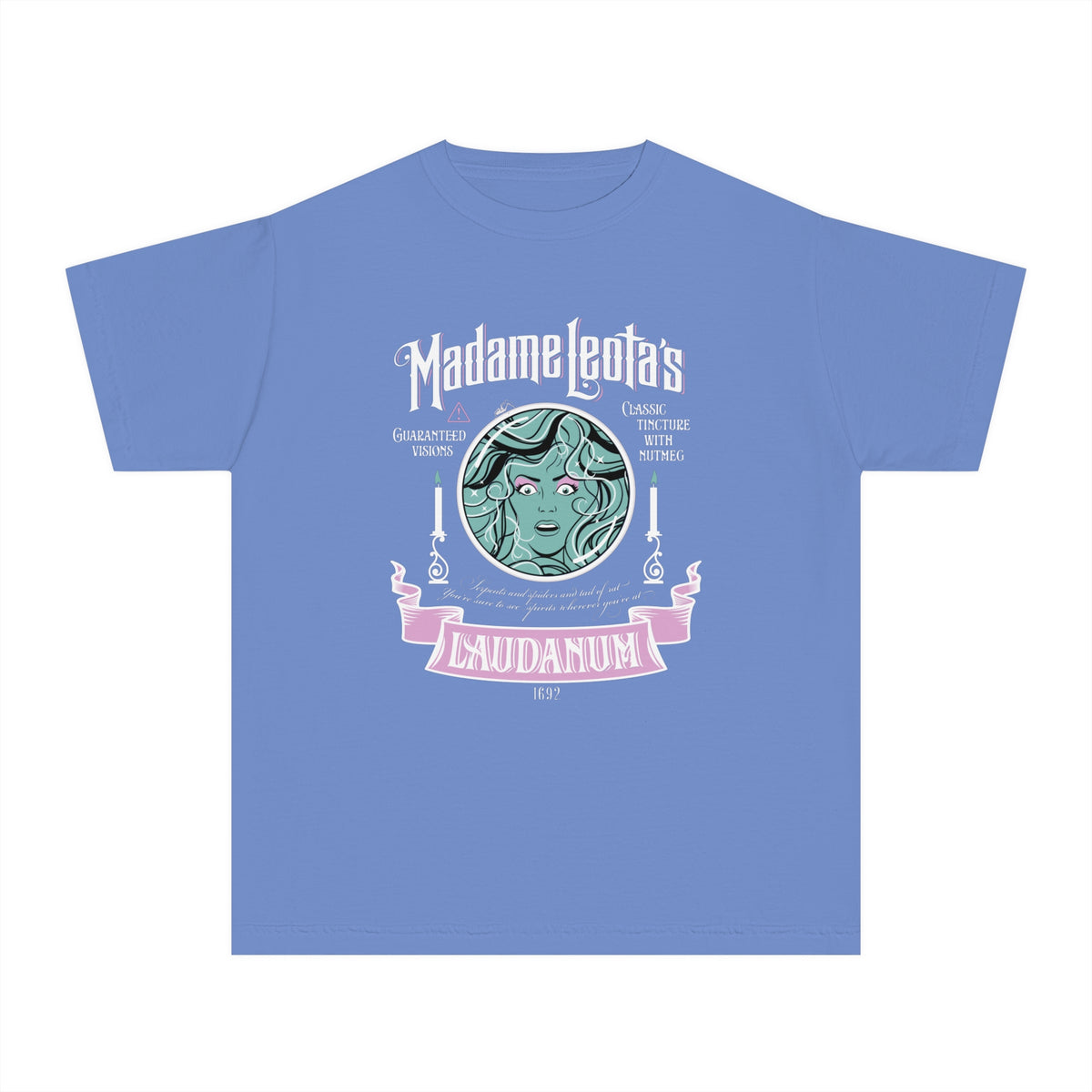 Madame Leota’s Laudanum Teal Comfort Colors Youth Midweight Tee