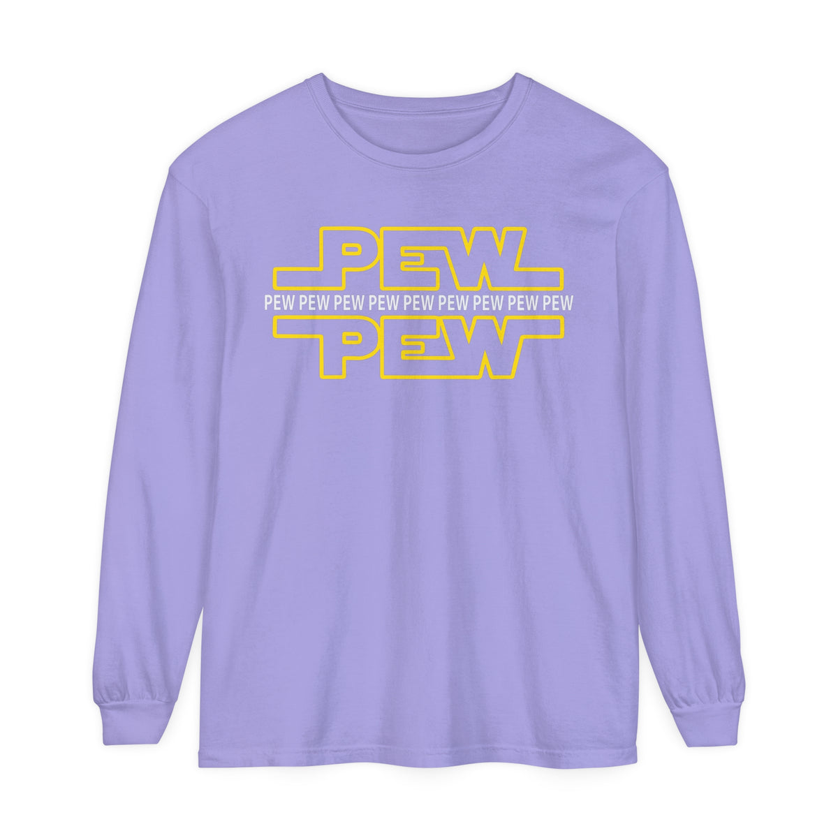 PEW PEW PEW Comfort Colors Unisex Garment-dyed Long Sleeve T-Shirt
