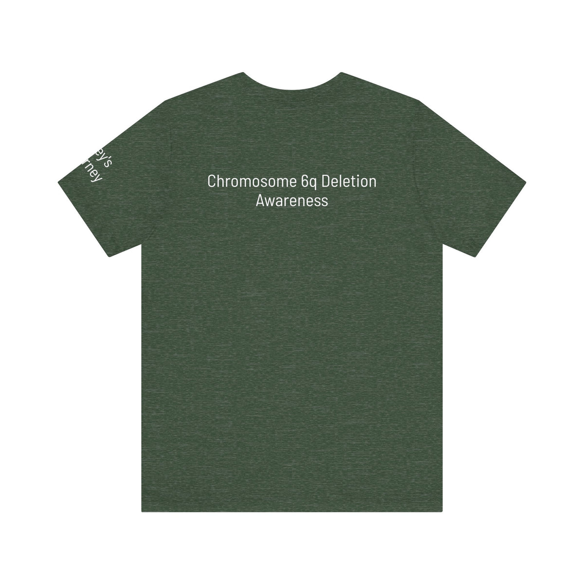 Joey's Journey Chromosome 6q Deletion Awareness Bella Canvas Unisex Jersey Short Sleeve Tee