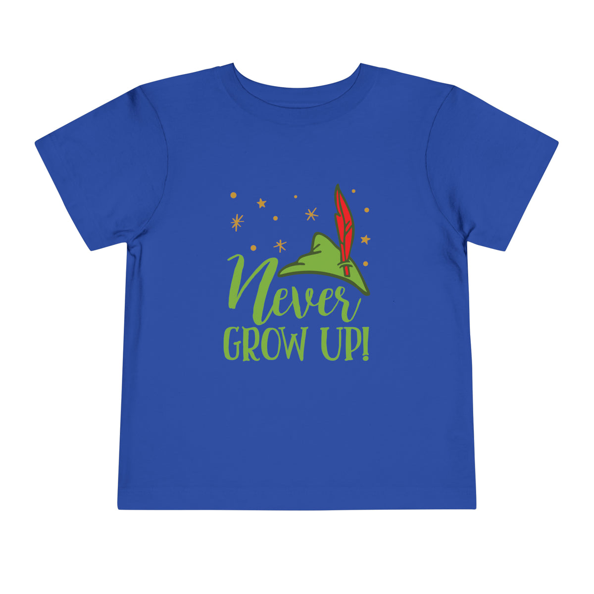 Never Grow Up Bella Canvas Toddler Short Sleeve Tee