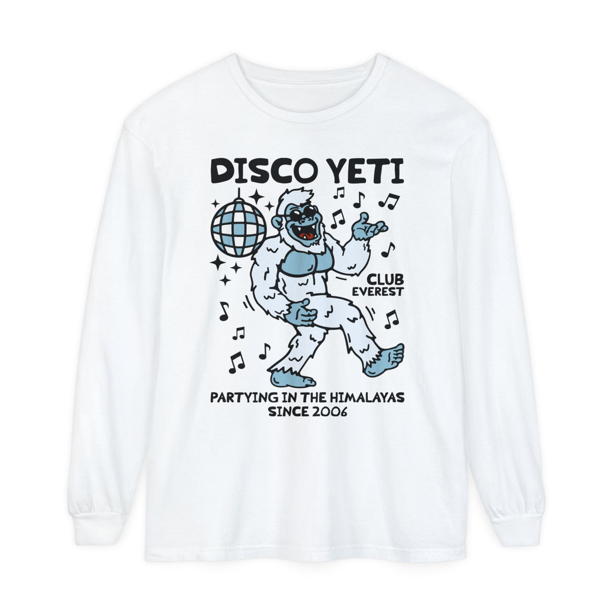 Disco Yeti Comfort Colors Unisex Garment-dyed Long Sleeve T-Shirt