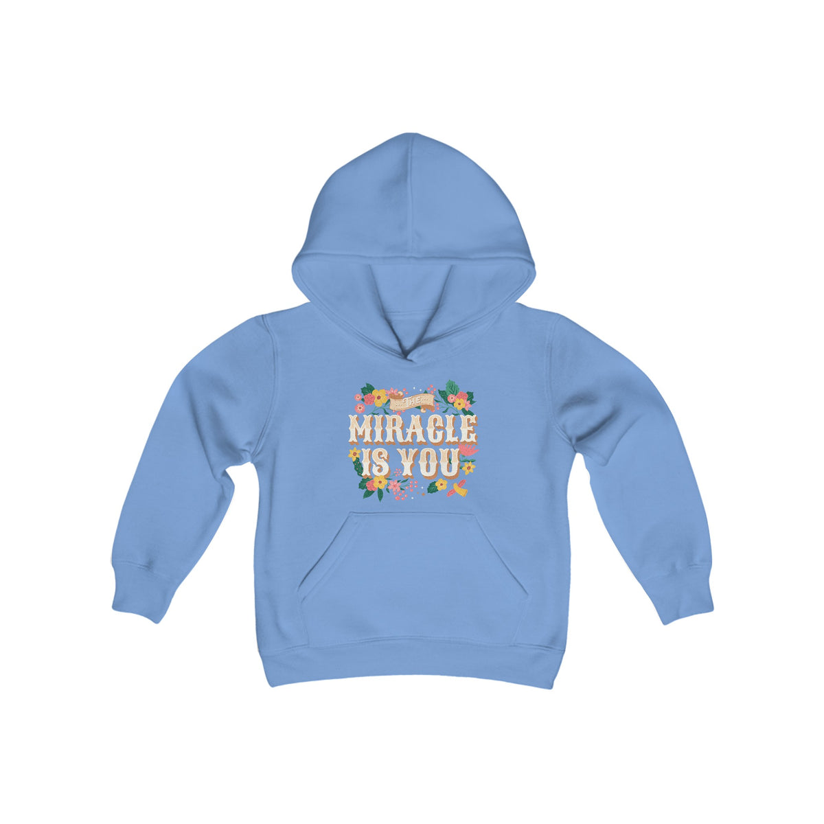 The Miracle Is You Gildan Youth Heavy Blend Hooded Sweatshirt