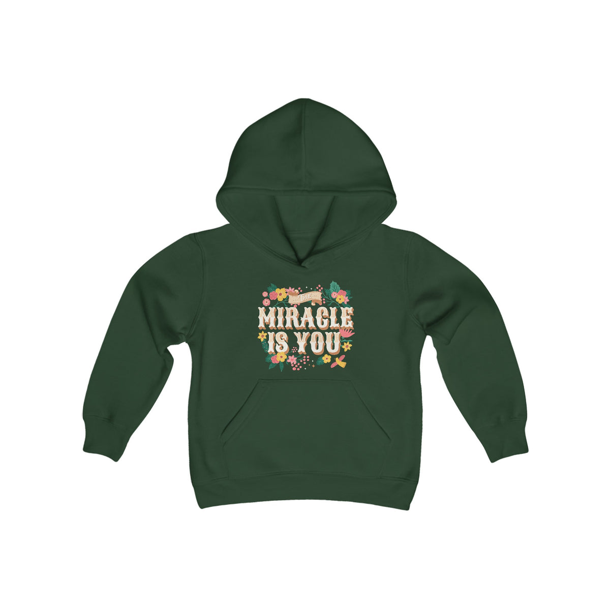 The Miracle Is You Gildan Youth Heavy Blend Hooded Sweatshirt