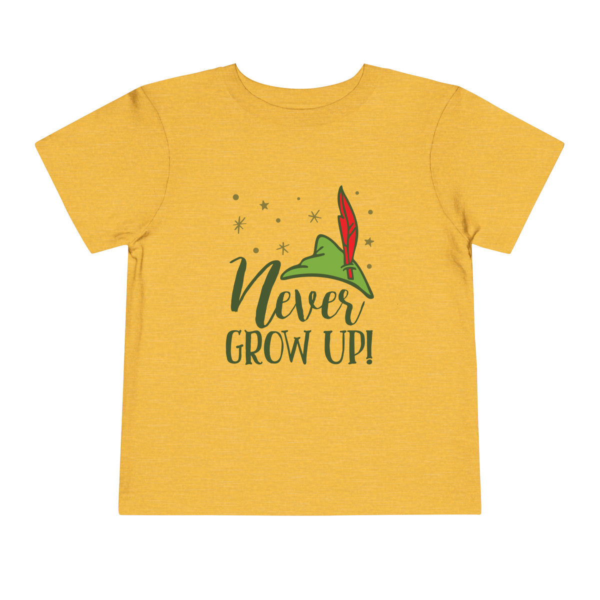 Never Grow Up Bella Canvas Toddler Short Sleeve Tee