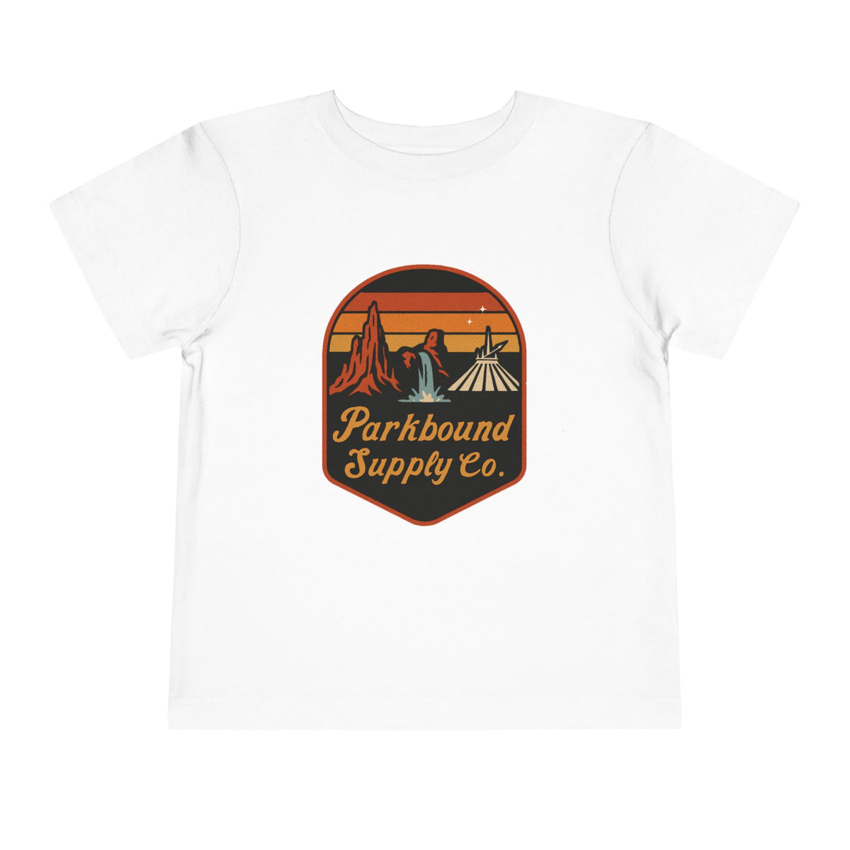 Triple Mountain Badge Bella Canvas Toddler Short Sleeve Tee