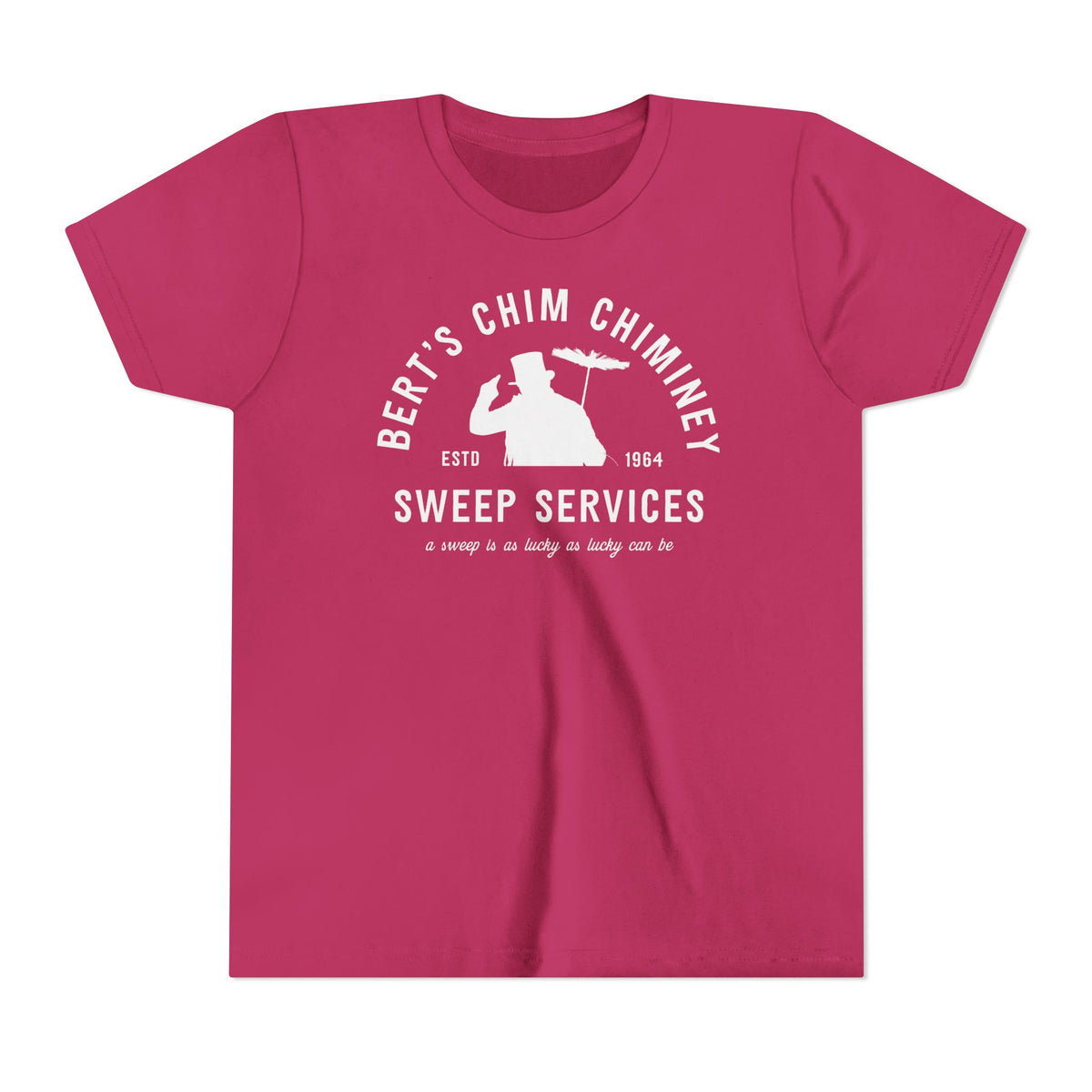 Bert’s Chim Chiminey Sweep Services Bella Canvas Youth Short Sleeve Tee