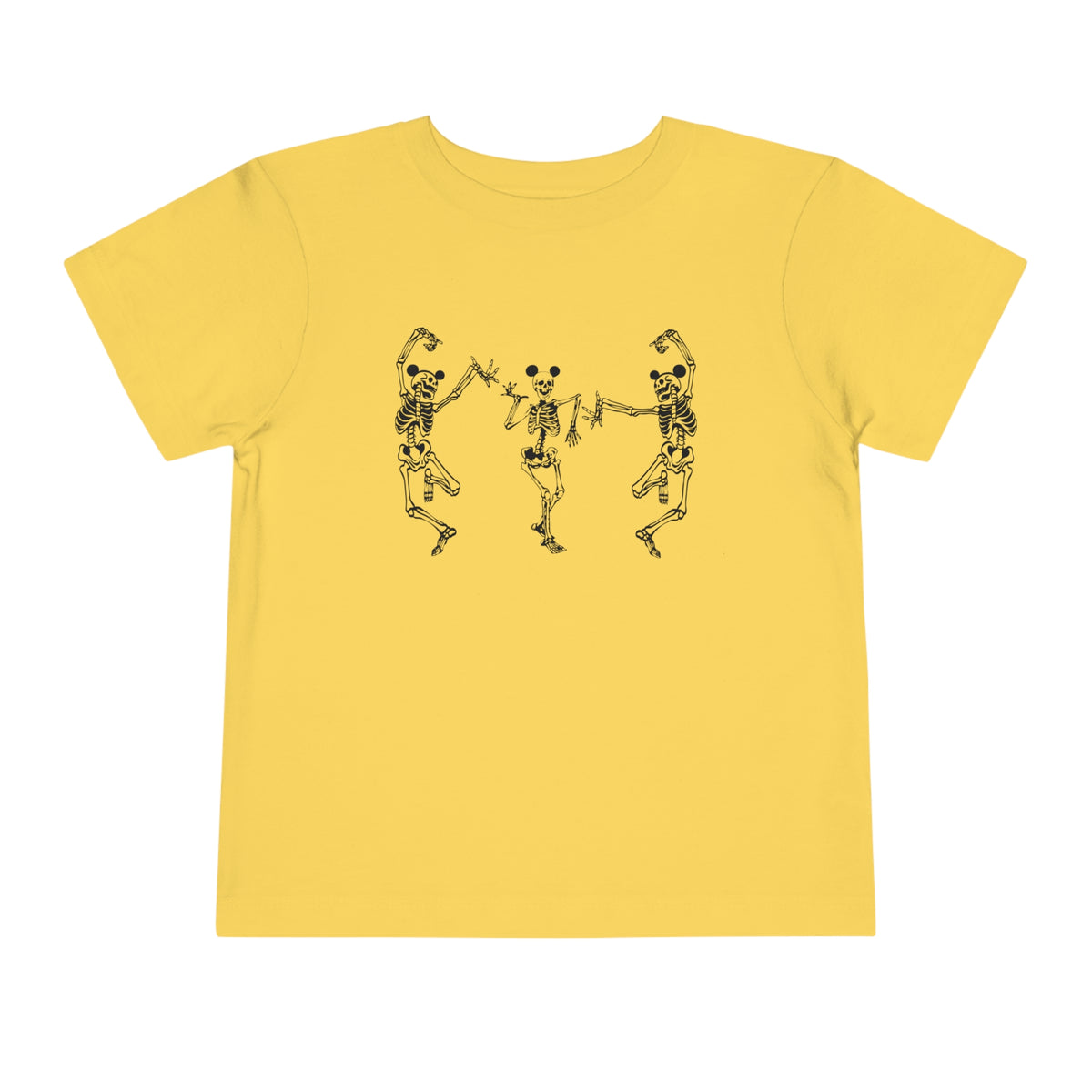 Dancing Skeletons with Ears Bella Canvas Toddler Short Sleeve Tee