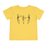 Dancing Skeletons with Ears Bella Canvas Toddler Short Sleeve Tee