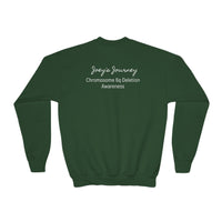Joey's Journey Chromosome 6q Deletion Awareness Gildan Youth Crewneck Sweatshirt