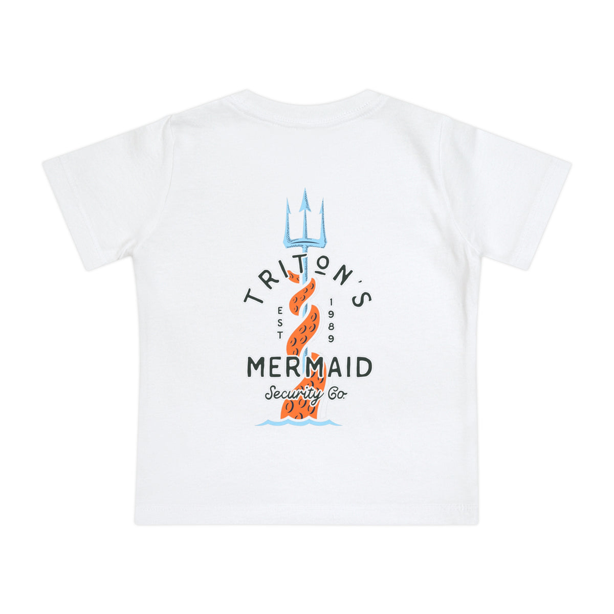 Triton's Mermaid Security Bella Canvas Baby Short Sleeve T-Shirt