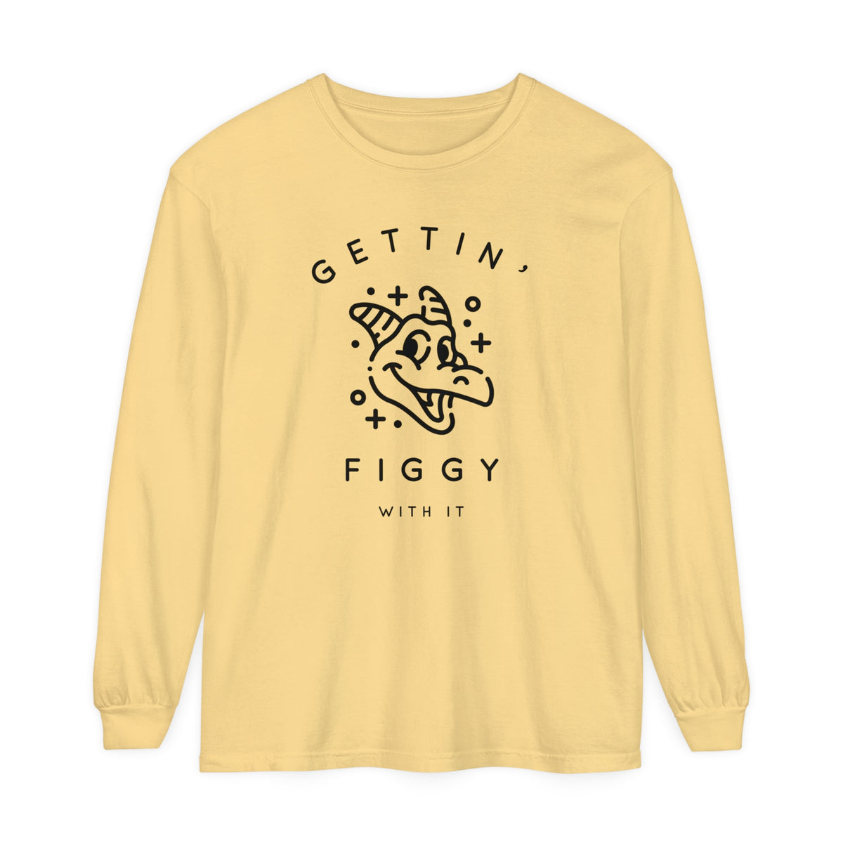 Gettin' Figgy With It Comfort Colors Unisex Garment-dyed Long Sleeve T-Shirt